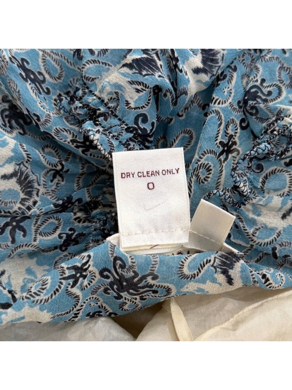 Vtg M.S.S.P Womens Size M Silk Dress Blue Floral Cottage Slip-Dress Y2K - Picture 7 of 7